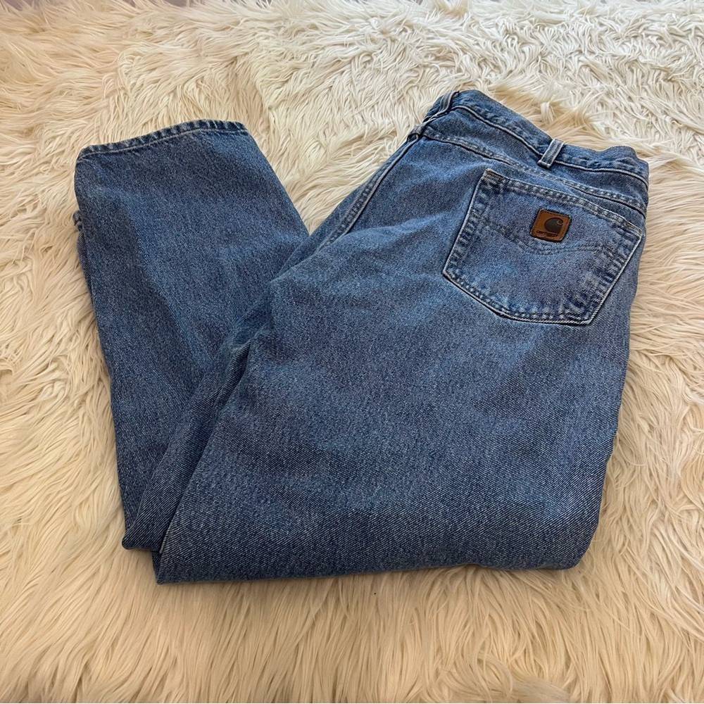 Vintage Y2K Carhartt Blue Jeans Men's Size 38x30 Relaxed Fit B17 STW